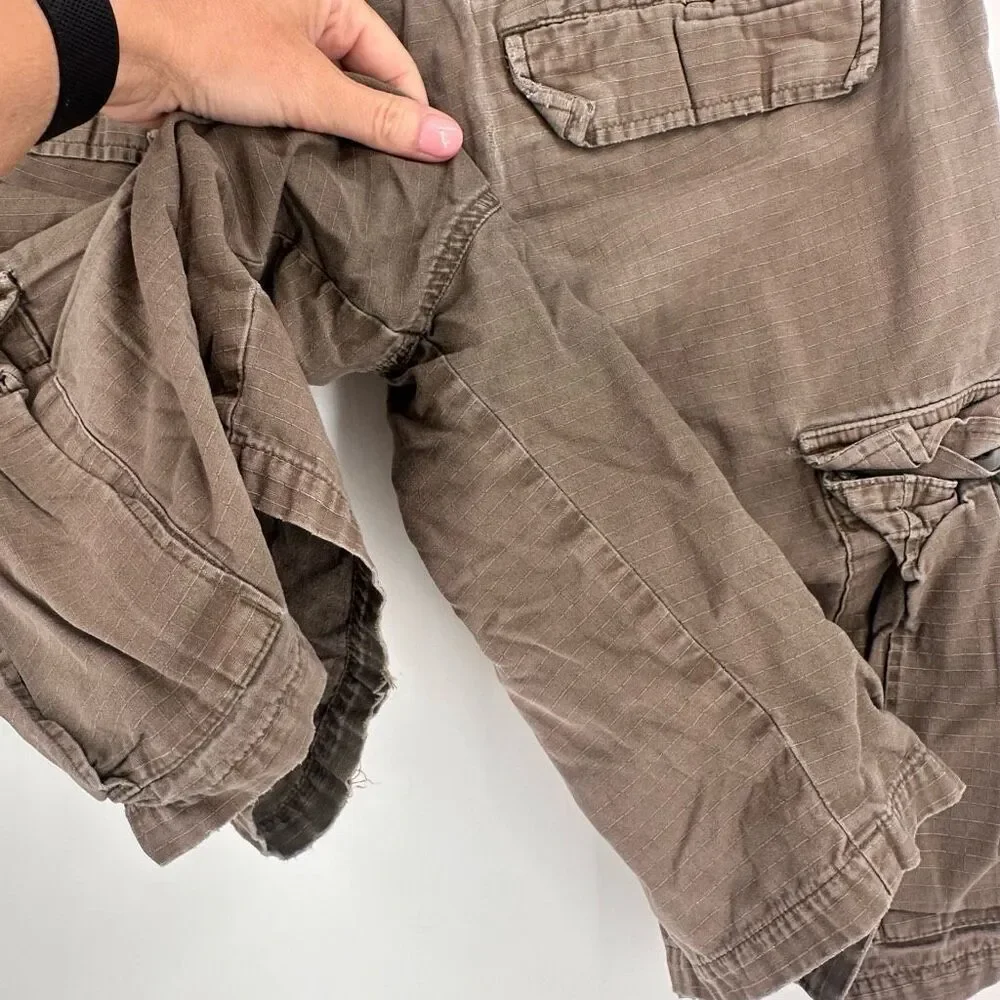 Patagonia Men’s‎ Cargo Shorts Size 34 Brown Compound Ripstop Worn Cotton Hiking
